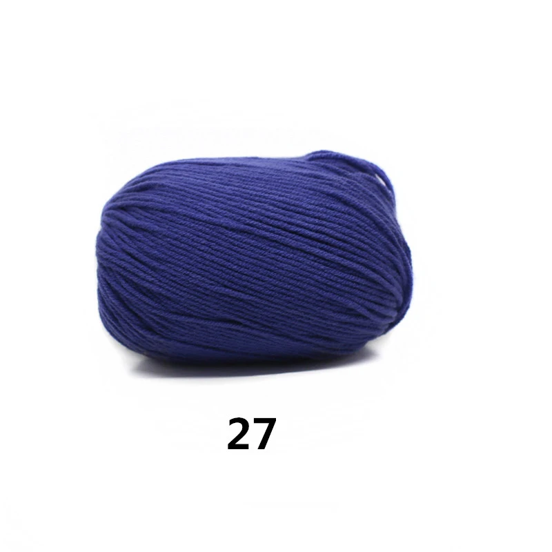 27 10pcs 10 шт. ПРЯЖА ДЛЯ ВЯЗАНИЯ Штраф Камвольной Хлопковой нити, Пряжа Смесовая Строки Ручного Вязания Пряжи для Свитера Шарф 500 г - Цвет: 27 10pcs