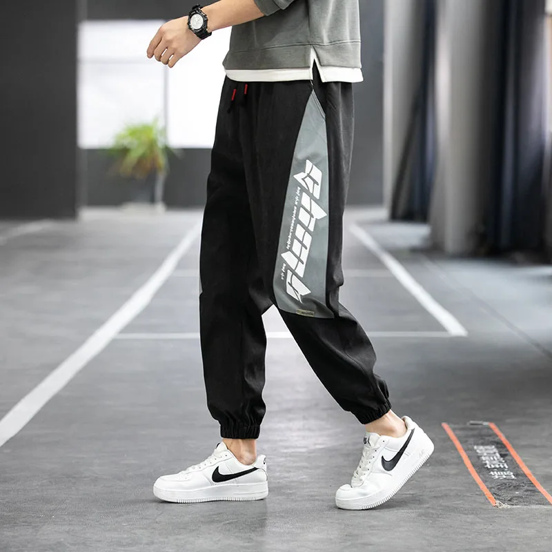 

New spring polyester outdoor running pants fitness basketball pants students summer training leisure breathable loose pants for