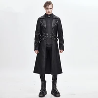 d f punk mens steampunk long jacket punk handsome party show costume performance coats male jackets