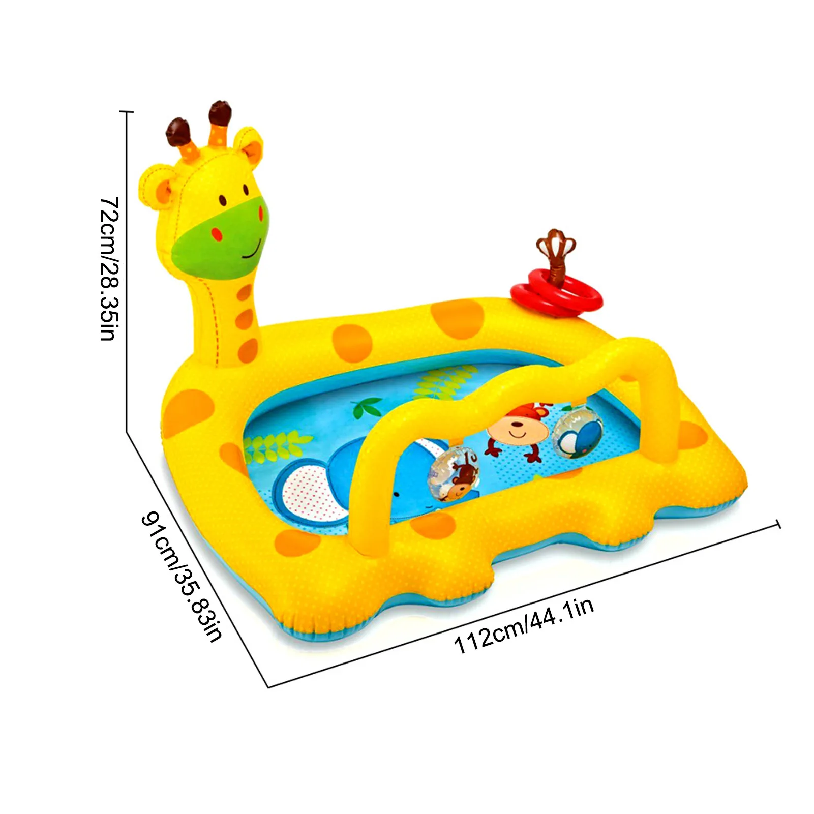 

Large Bathing Tub Cartoon Inflatable Fawn Swimming Pool Thicken Summer Paddling Pool Outdoor Baby Pool Courtyard Play For Kids