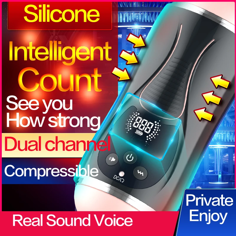 Мужской мастурбатор с двумя каналами автоматический Вагина настоящая киска