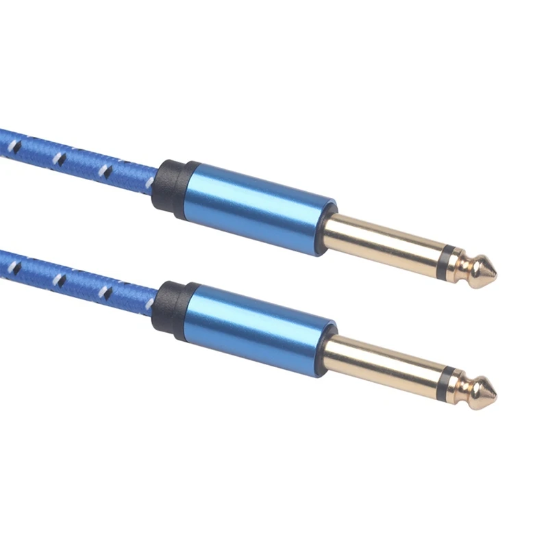 

Male to Male Mono Blue Woven Net Electric Guitar Audio Cable with Wireless Page Turner Pedal Music Foot Pedal