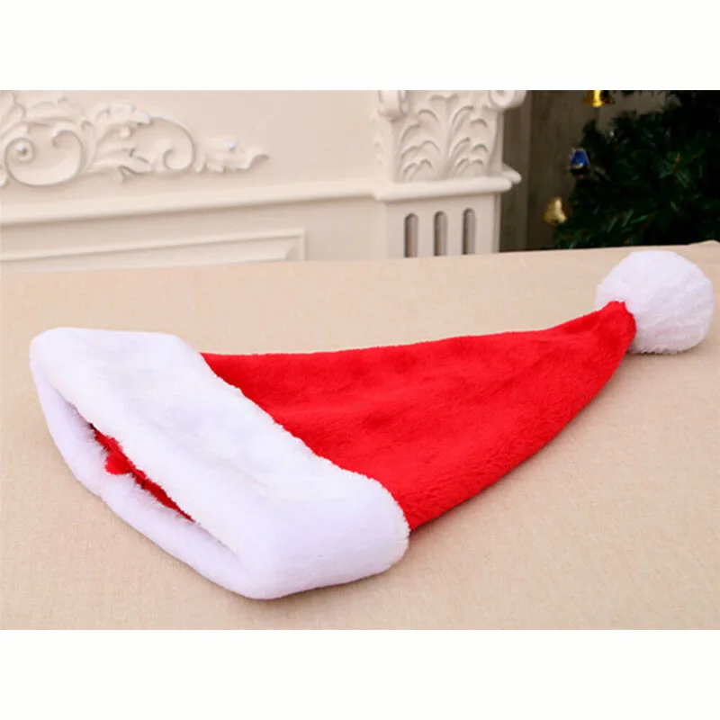 Christmas Adults Santa Home Warm Plush Xmas Elastic Cap Cosplay Costume Hats Women Men Beanies | Аксессуары для одежды
