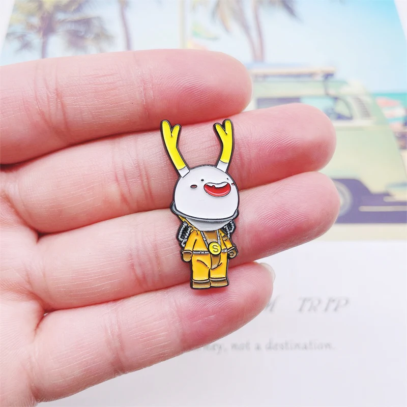 Модная Кукла с лацканами из сплава Мультяшные булавки броши улыбающимся