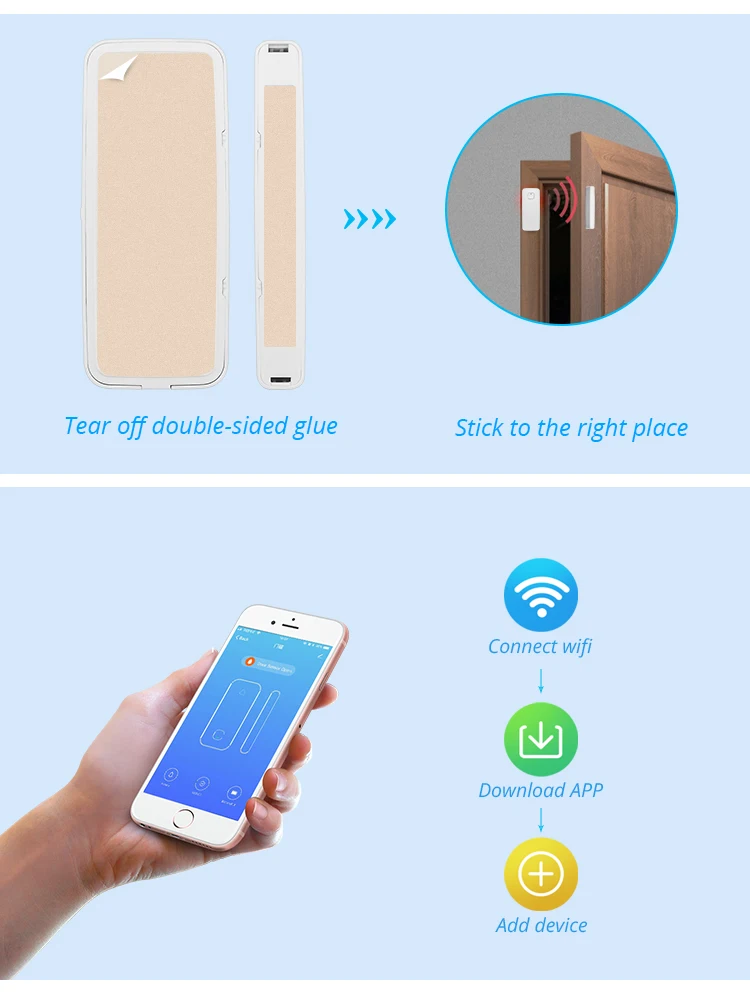 Tuya APP умный WIFI датчик двери окна Сигнализация Alexa Google домашний помощник Android ISO