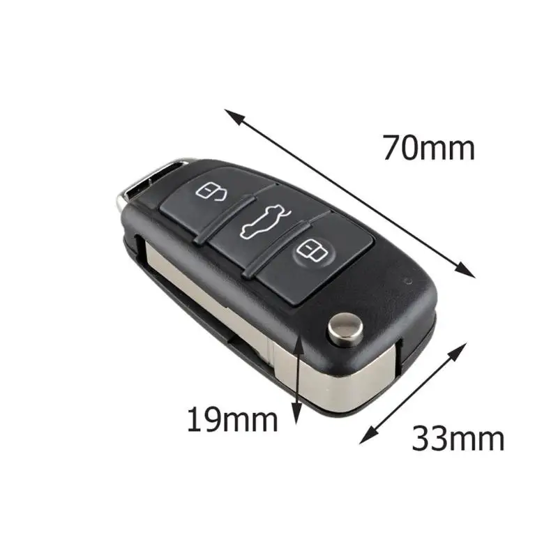 Car Remote Key Case 3 Buttons Flip Folding Portable Wear-resistant and Durable Shell Replacement for Audi A6 A8 | Автомобили и
