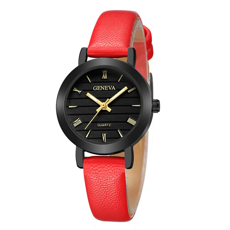 

Women watches Fashion casual sports minimalist quartz clock watch leather strap round dial pointer watchrelogio feminino watch