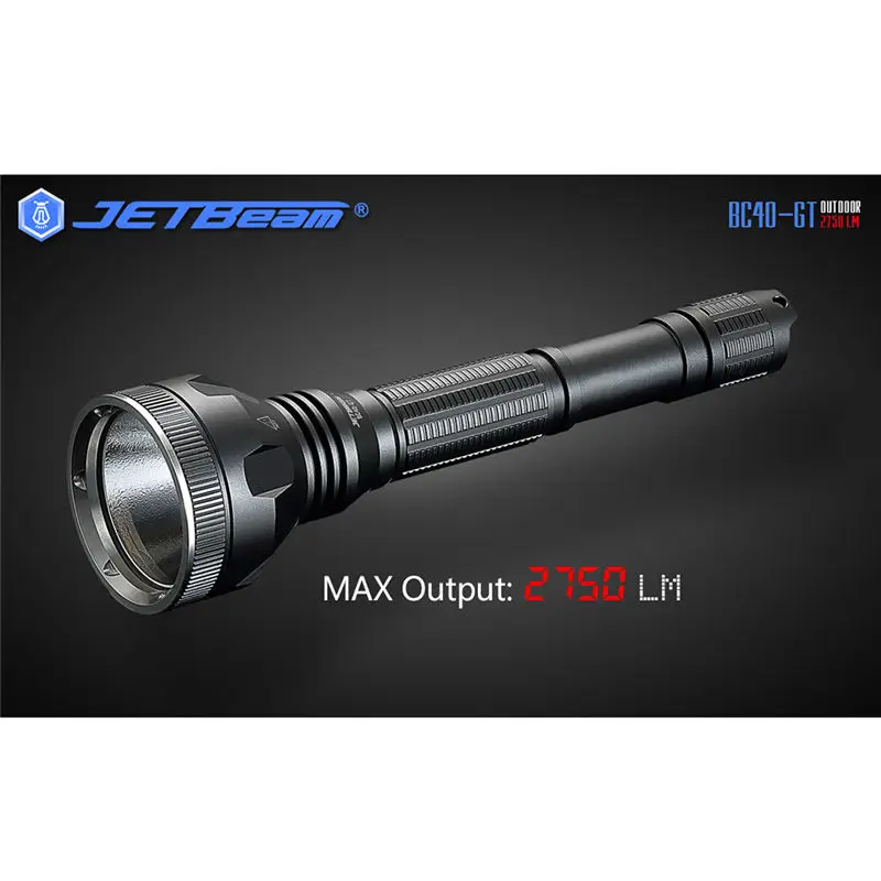 Jetbeam BC40GT XHP50 светодиодный фонарик 2750 лм уличный Тактический яркий Мощный