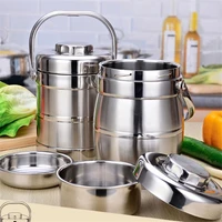 large capacity insulated thermos lunch box stainless steel thermal food container adult picnic bento box portable lunchbox