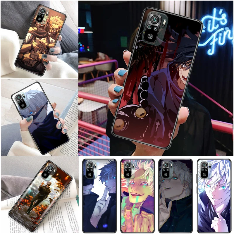 

Jujutsu Kaisen Yuji Itadori Satoru Gojo Fushiguro Megumi Sukuna Phone Case For Xiaomi Redmi Note 10 10T Pro 5G Funda Carcasa