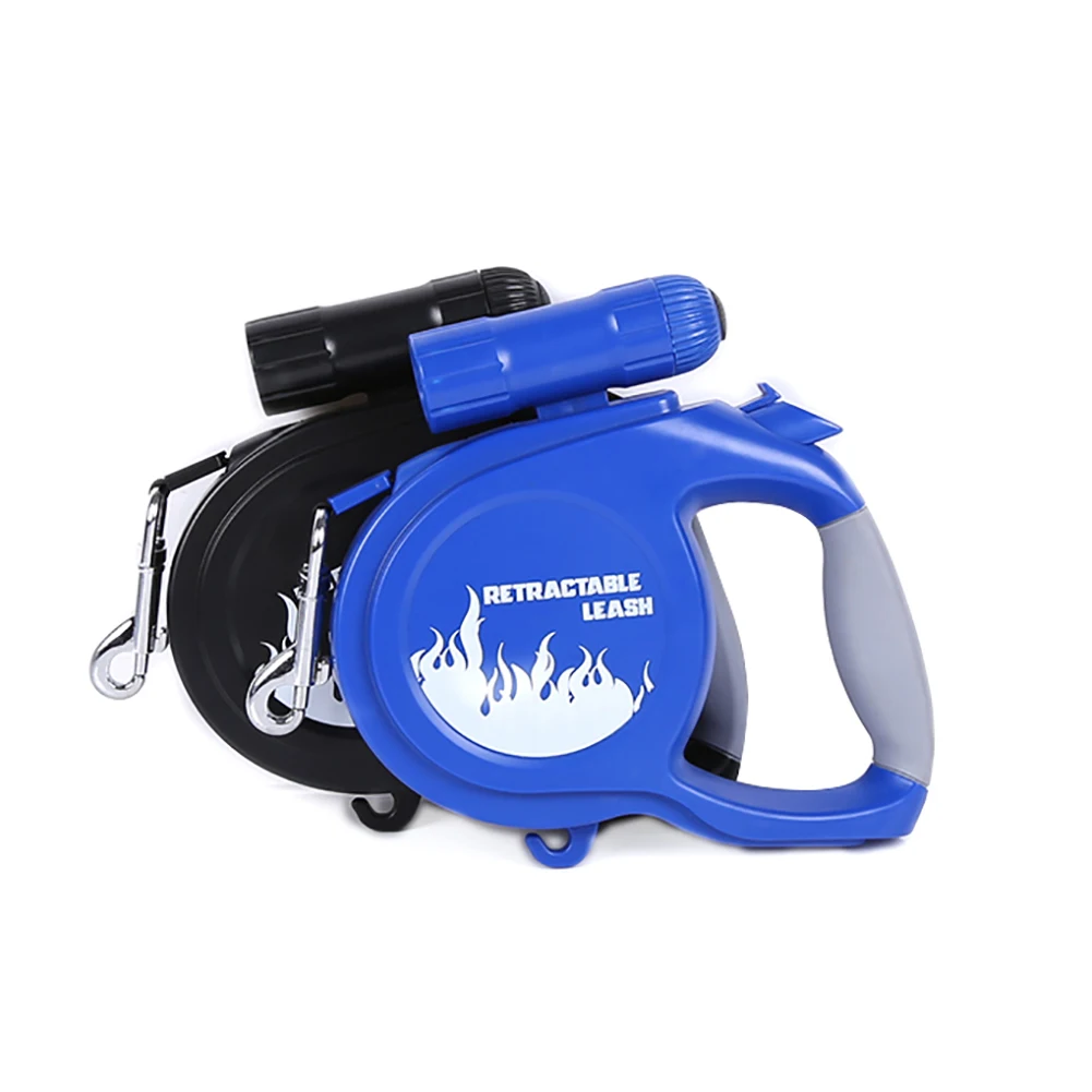 Выдвижной фиксируемый поводок для дрессировки собак с держателем сумки уборки |