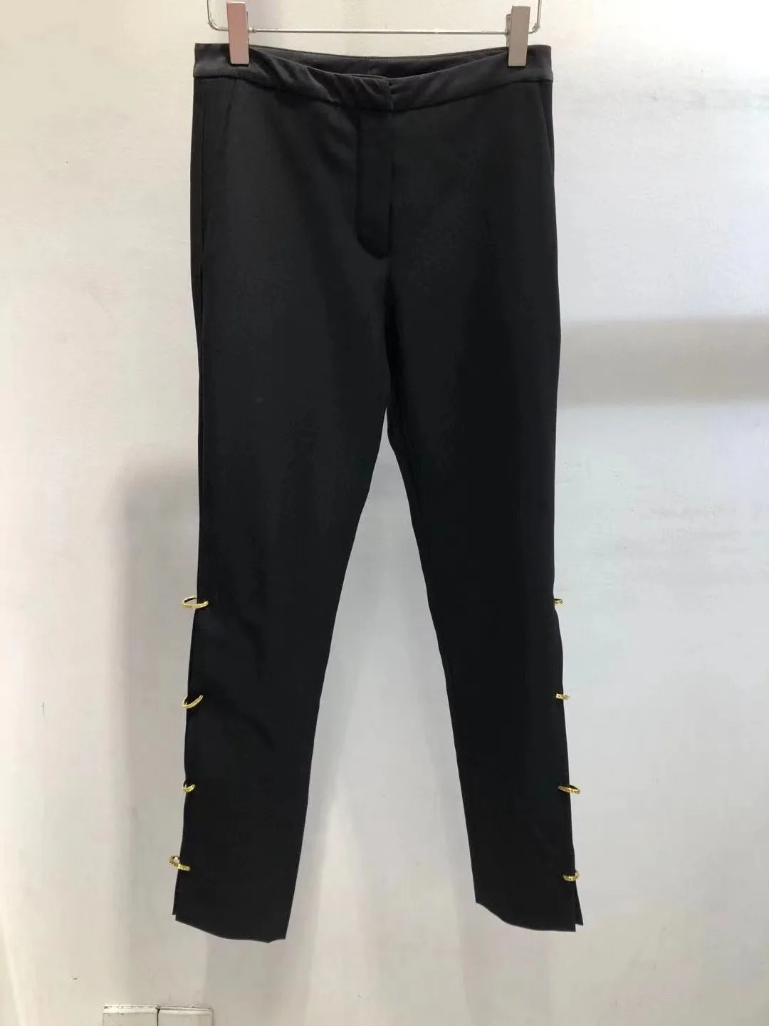 

Spring Luxury 2021 High Quality Women Fashion Hollow Black Long Trouse Ladies Chic Pants Ddxgz2v 1.04