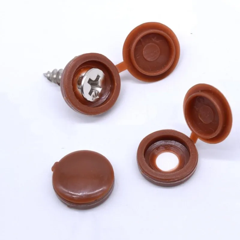 100 шт. откидной Пластик винтовой крышкой раза крышки кнопки гайки и колпачки