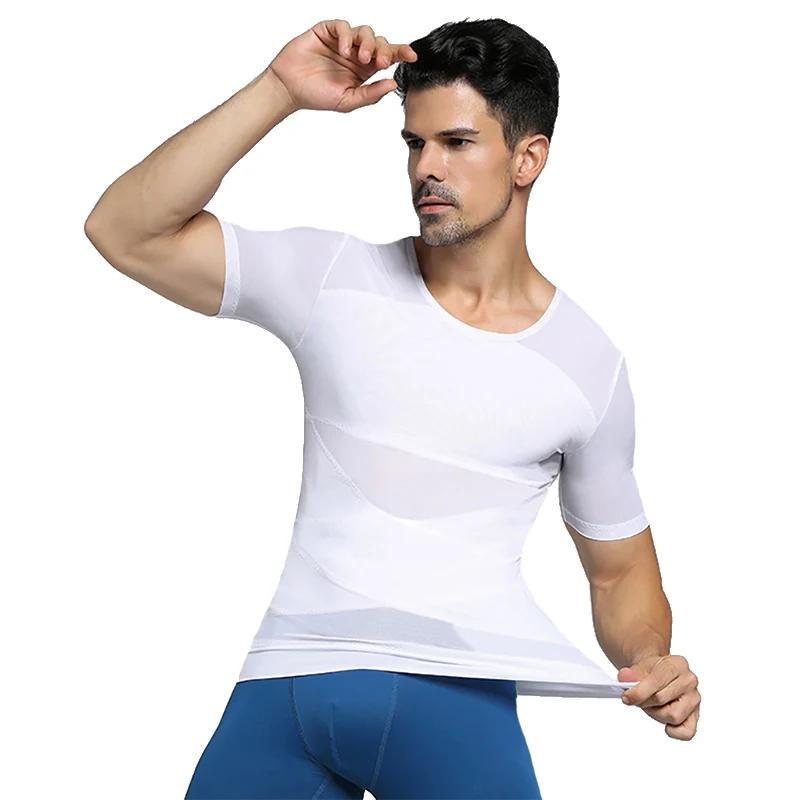 

Men Waist Trainer Body Shaper Tops Tummy Control Shapewear White Seamless Belly Weight Loss Underwear Black Breathable Lingerie