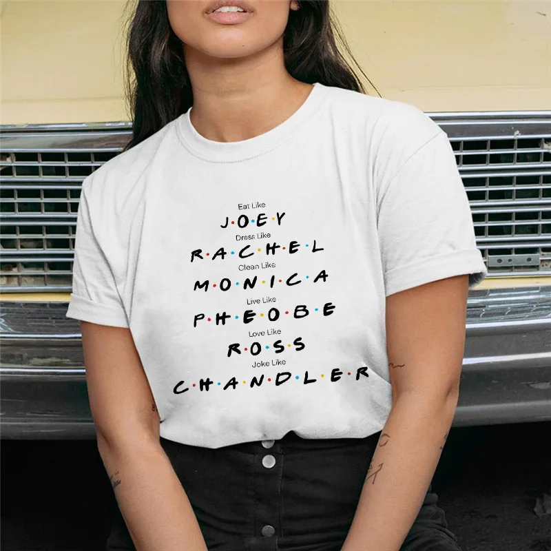 

Summer Women T shirt Casual Letters Print O-neck Short Sleeve Tshirts Streetwear Simple New Fashion Female Tshirt