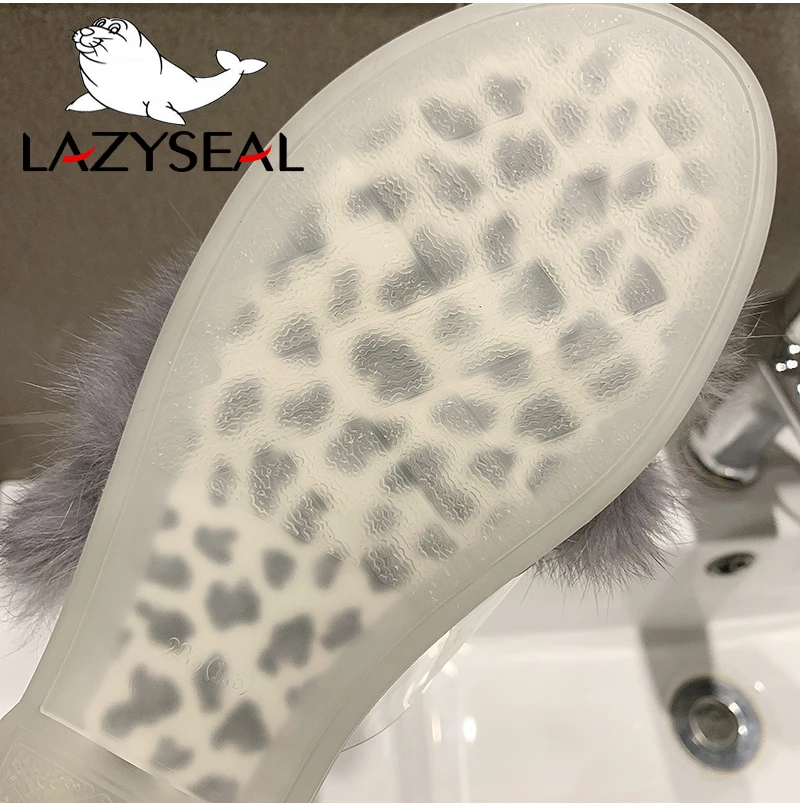 LazySeal/шикарная обувь для ювелирных изделий; женские тапочки из натурального меха; домашние теплые пушистые тапочки на плоской подошве; женские шлепанцы; вьетнамки