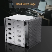 5 25inch to 5x 3 5 external with fan space adapter hard drive cage bracket stainless steel tray rack detacheable pc supplies