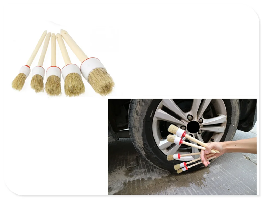 Чистка салона автомобиля детали красоты деревянная щетка винт автоматическая