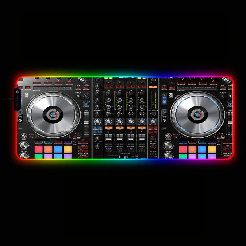 XGZ DJ ручным приводом светодиодный Gaming Keyboard RGB геймер большой коврик для мыши с