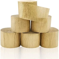 6 rolls gold crepe paper streamers chrome gold paper tassel for photo backdrop party decor birthday wedding baby shower decor