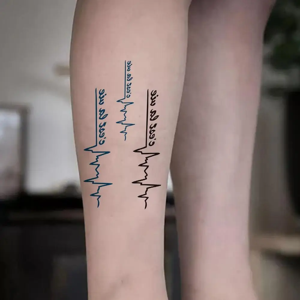 Водостойкая наклейка для татуировки с буквами английского алфавита цветы