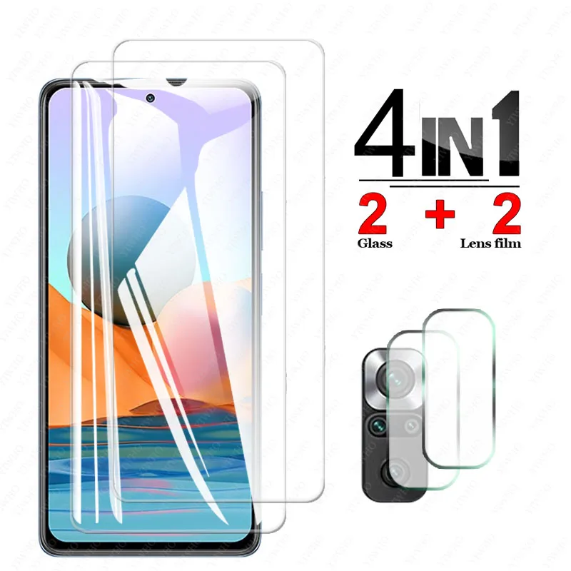 Tempered Glass for Xiaomi Redmi Note 10 5g Glass Screen Protector on Redmi Note10 105g Protective Note 9 T 10 Pro Lens Glass