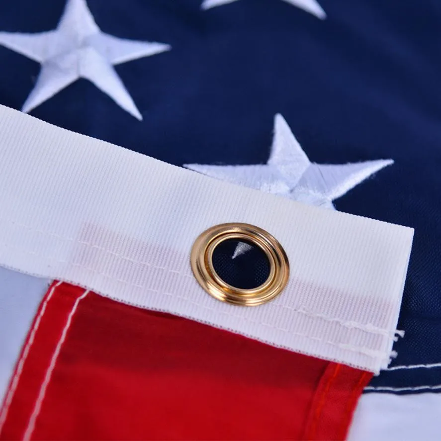 Флаг США 1 шт. 90*150 см Американский флаг люкс вышитые звезды пришитые полосы флажки