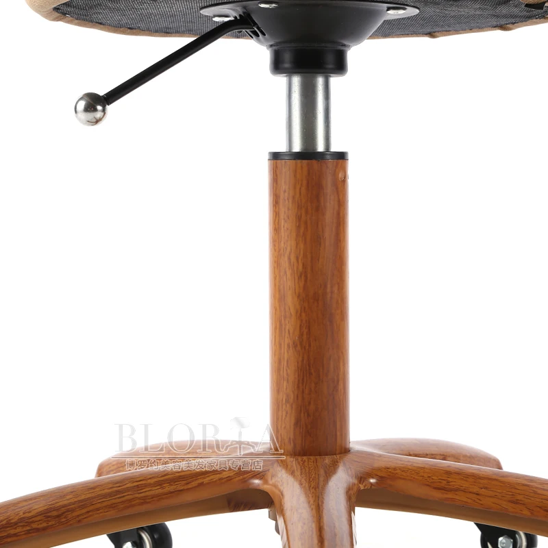 Bar Chair Cashier Round Stool High Simple Backrest Lift Rotating Beauty |