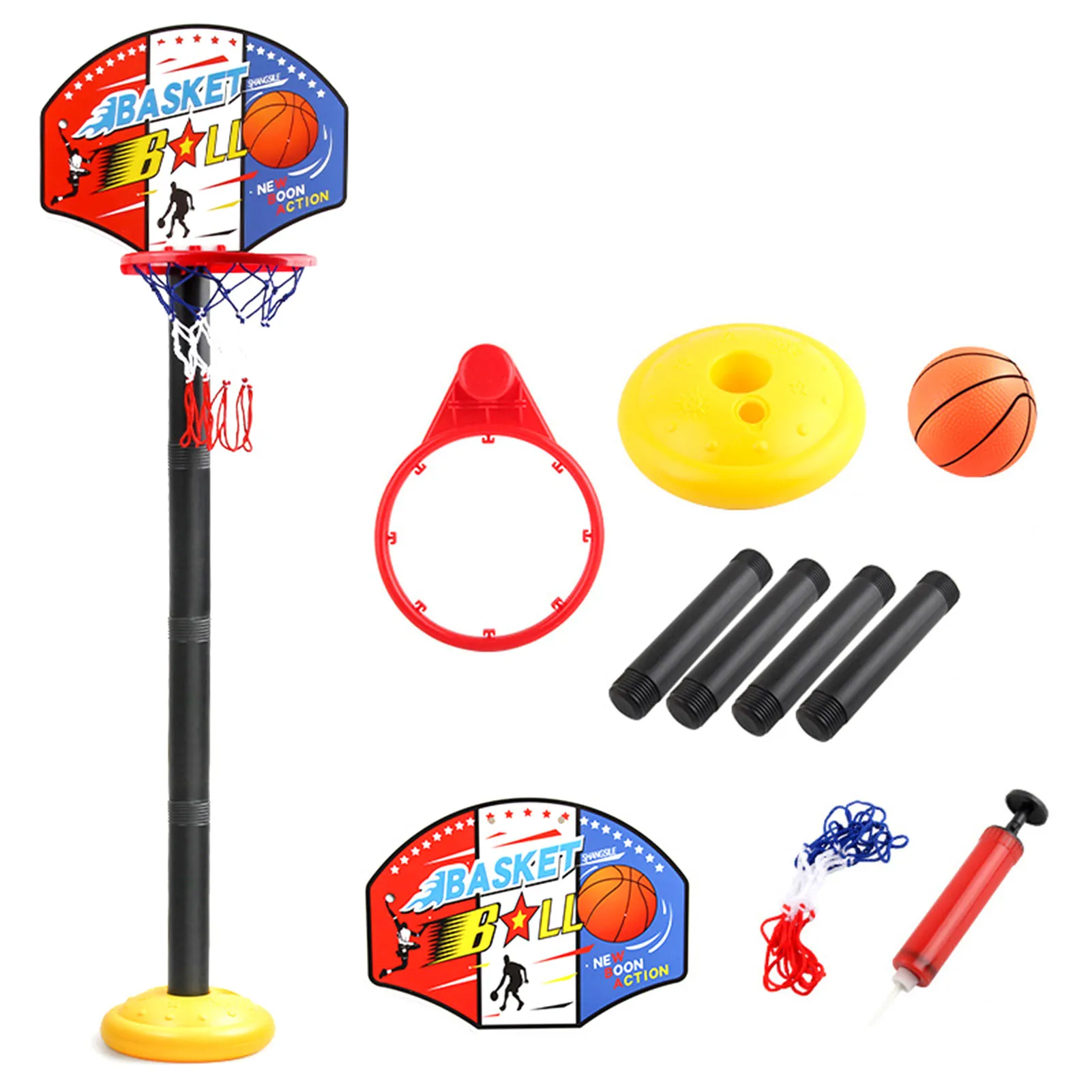 

1.15M Basketball Hoop Outdoor Sport Toy Kids Boy Basketball Hoop Board Children's Convenient Fun Hoop Goal Game Toys