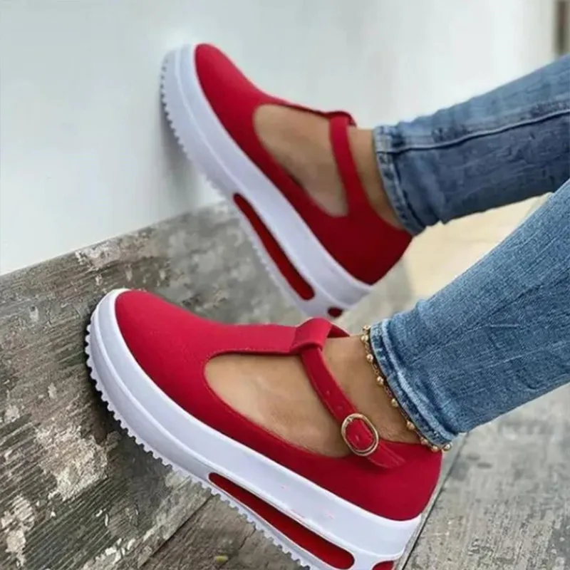 

2021 New Women Sneakers Casual Thick Bottom Zipper Solid Chunky Sneakers Female Flats Platform Non Slip Wedges Vulcanized Shoes