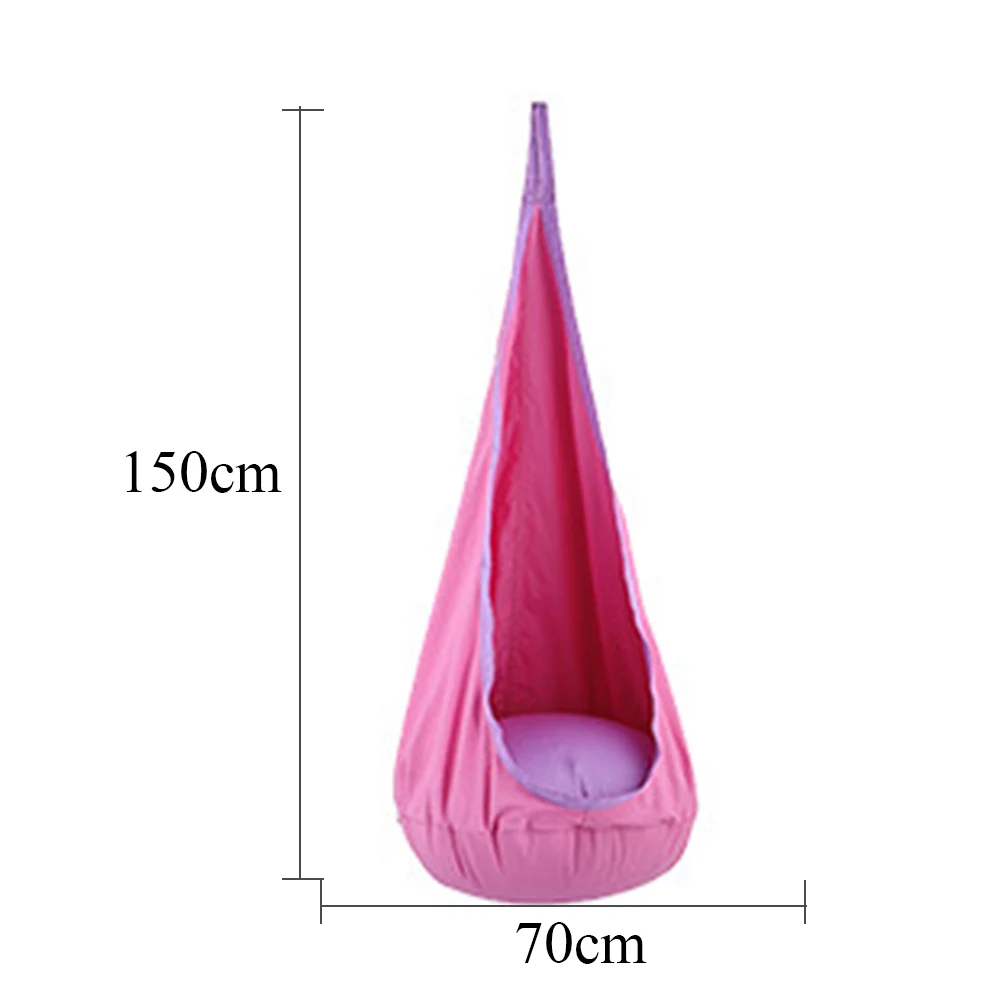 

Hammock Chair Air Cushion Indoor Swing Pod Home Hanging Seat Tree Children Courtyard Outdoor Zipper Roof Comfortable
