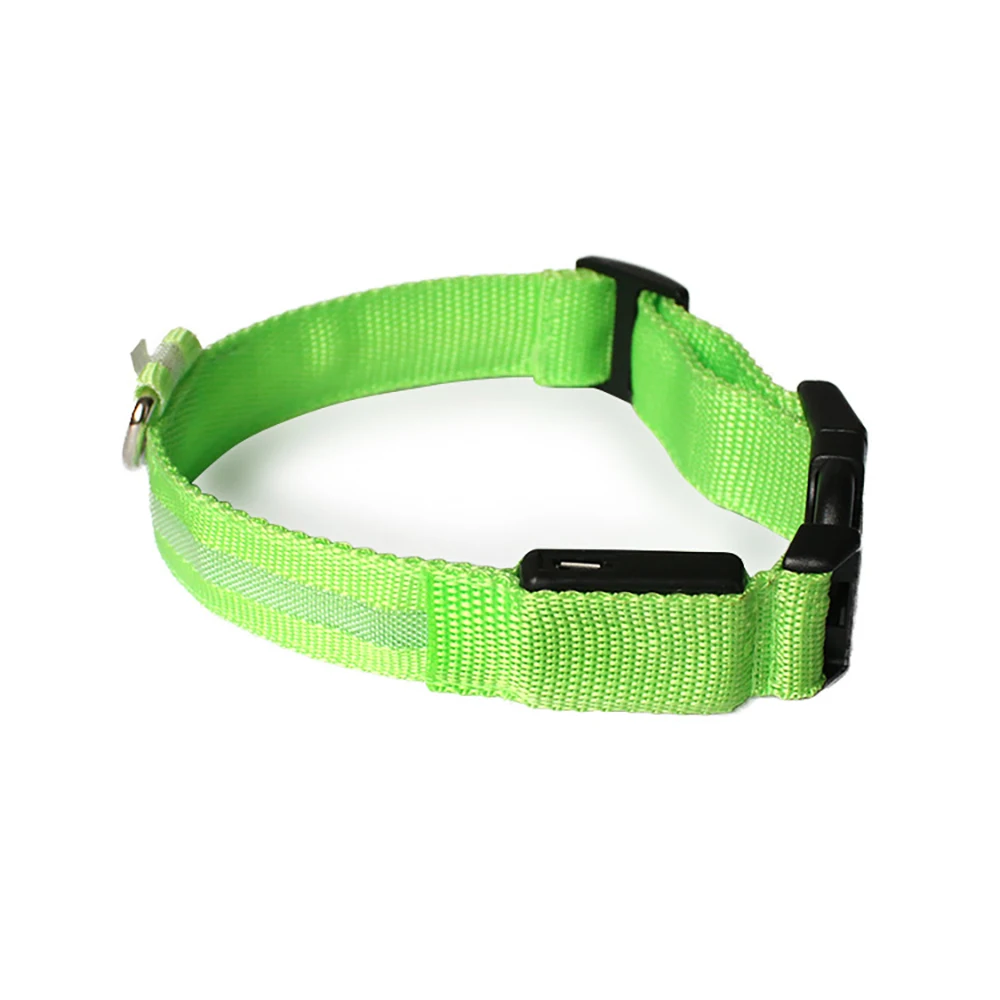 Светодиодный ошейник для домашних питомцев с USB-зарядкой флуоресцентный