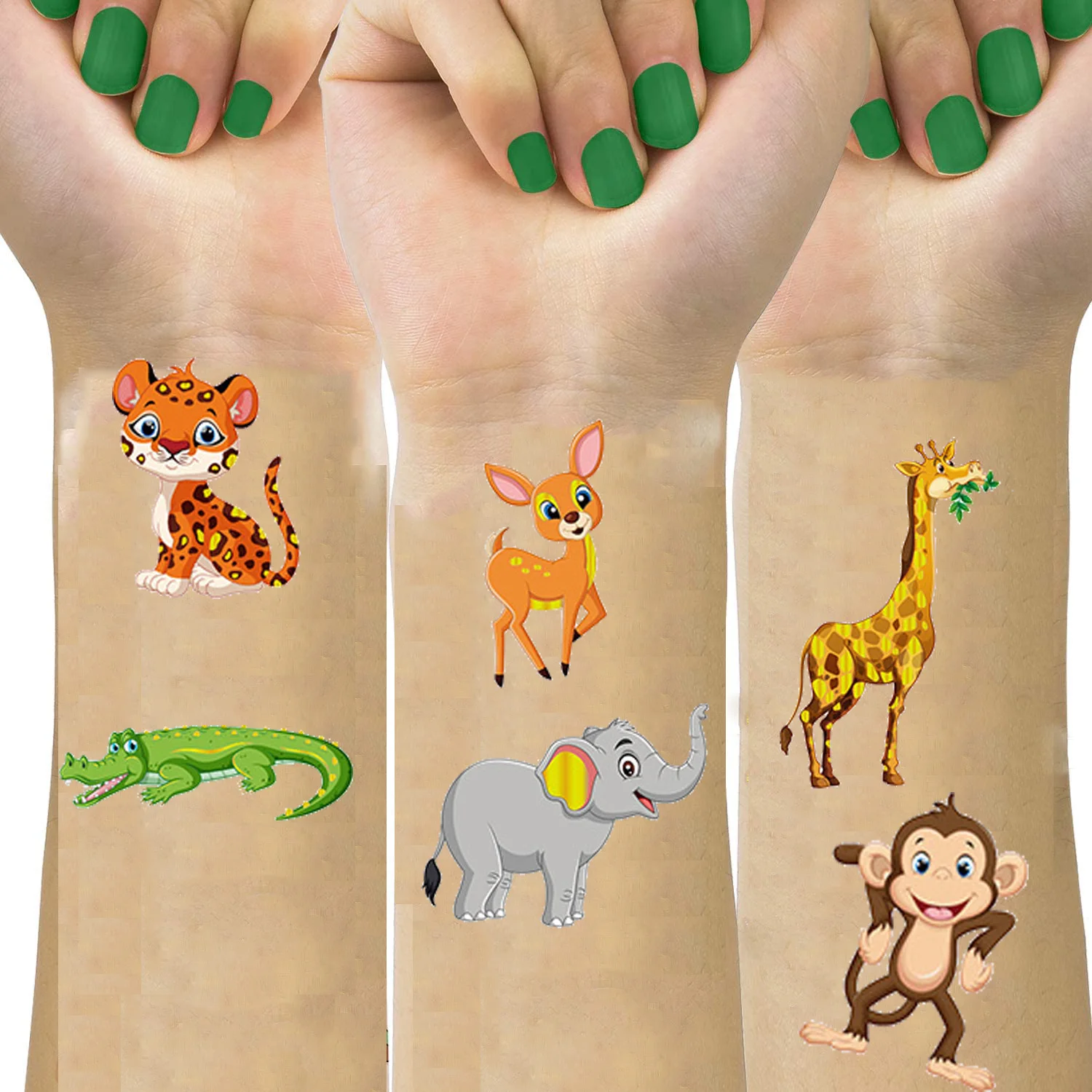 

Animal Tattoos Forest Safari jungle theme Birthday Party Wild one first 2nd 3rd 4th 5th 6th 7th 8th 9th 10th decoration gift