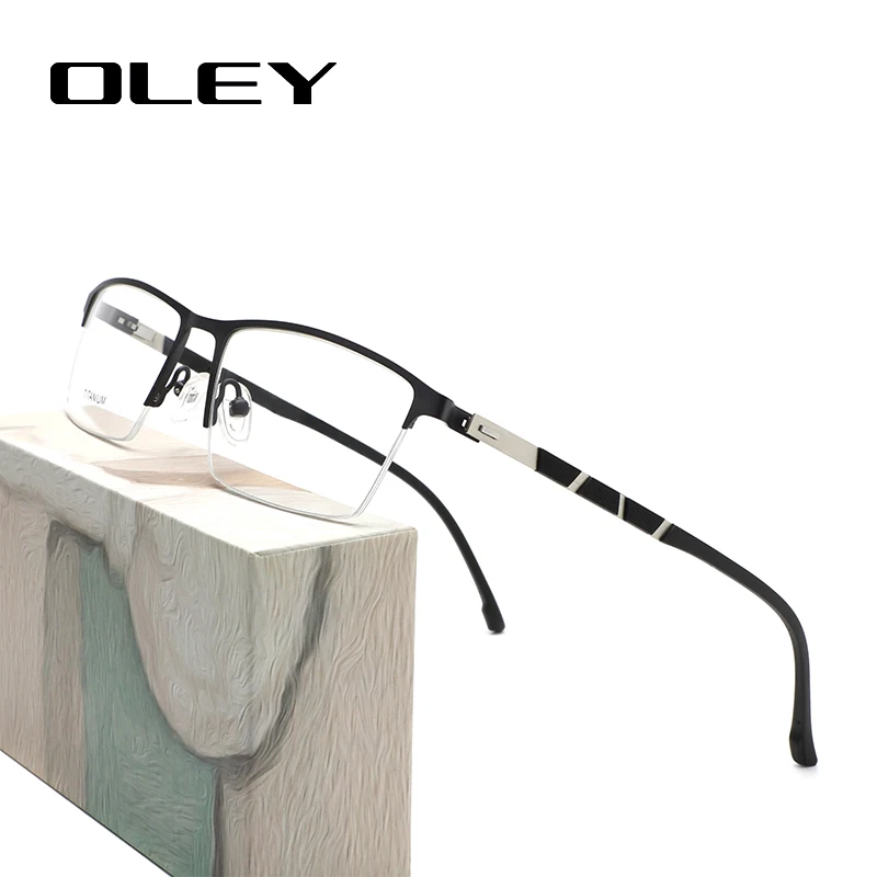 

OLEY glasses frame optical series myopia hyperopia presbyopia progressive prescription glasses Square titanium alloy glasses