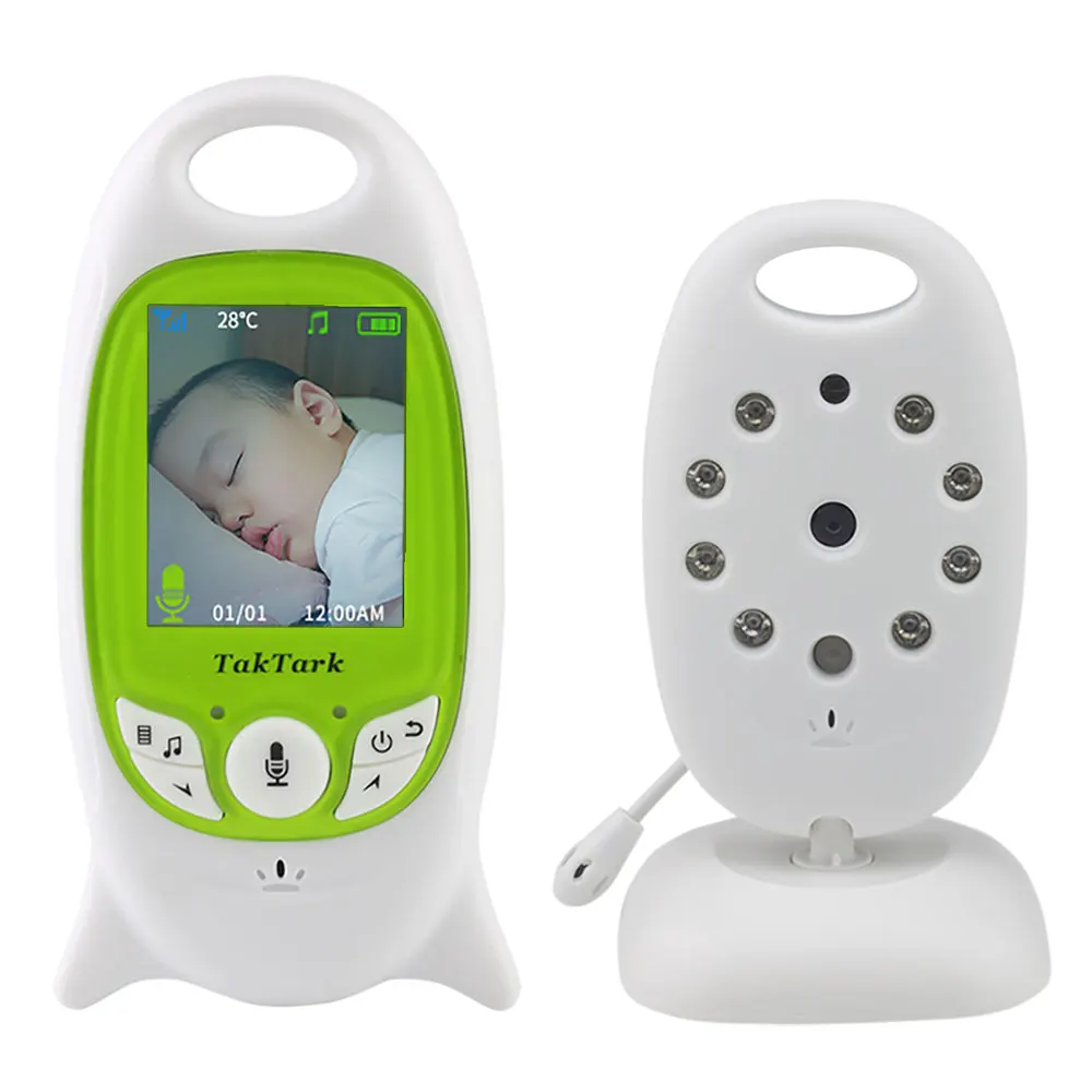 

Wireless Video Baby Monitor 2.0 inch Color Security Camera 2 Way Talk NightVision IR LED Temperature Monitoring with 8 Lullaby