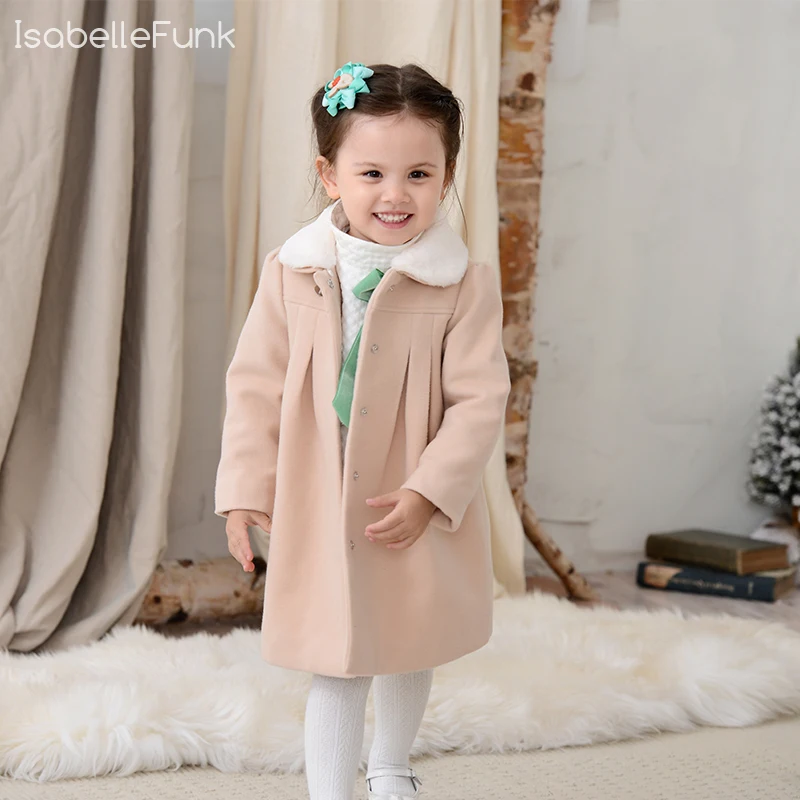 Новое поступление 2020 зимнее пальто в испанском стиле для девочек с воротником