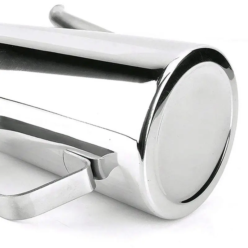 

Pitcher Stainless Steel Water Carafe with Lid for Coffee Milk Beverage - Short Spout, 2L