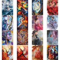 5d diy diamond painting character oil painting european and american women simple artist home decoration square diamond round