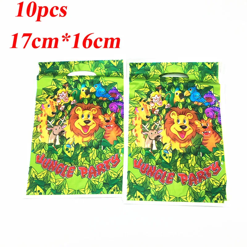 10 шт./упак. тематические элементы джунгли конфеты сумки Лев джунглей День