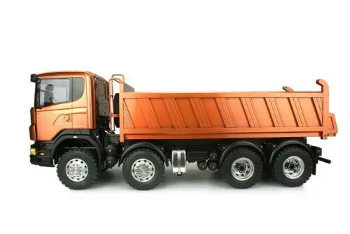 LESU RC 1/14 масштаб Металлическое шасси Sca 8*8 гидравлический самосвал с краской Радио контроллер ESC