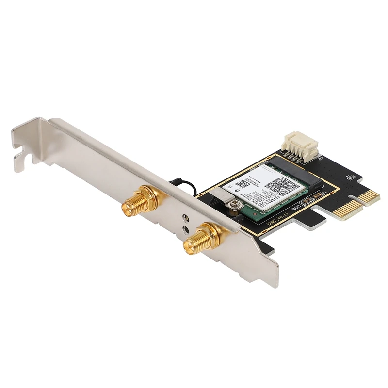 

WTXUP AX200 Wireless Network Card, Gigabit Wifi6 Dual-Band 5G Built-in Pci-E Network Card with Magnetic Dual 6DB Antenna