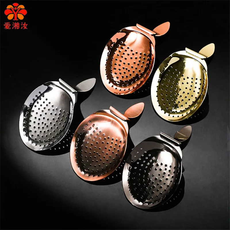 

Aixiangru Gold Plated Silver Strainer,Percolator,Filtrator,European Style Retro Hawthorne Ice Filter Star, Julip, Clubs,King