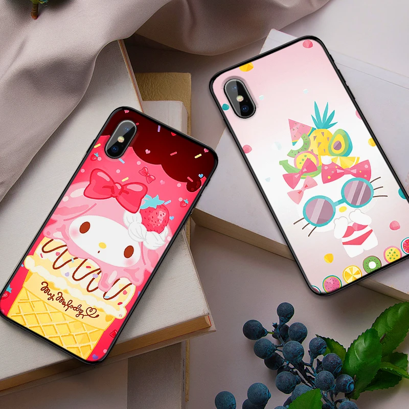 Hello cat Мягкий чехол из ТПУ для Apple iPhone X XR XS MAX 5 5S 5C SE 6 S 7 8 Plus ipod touch силиконовый