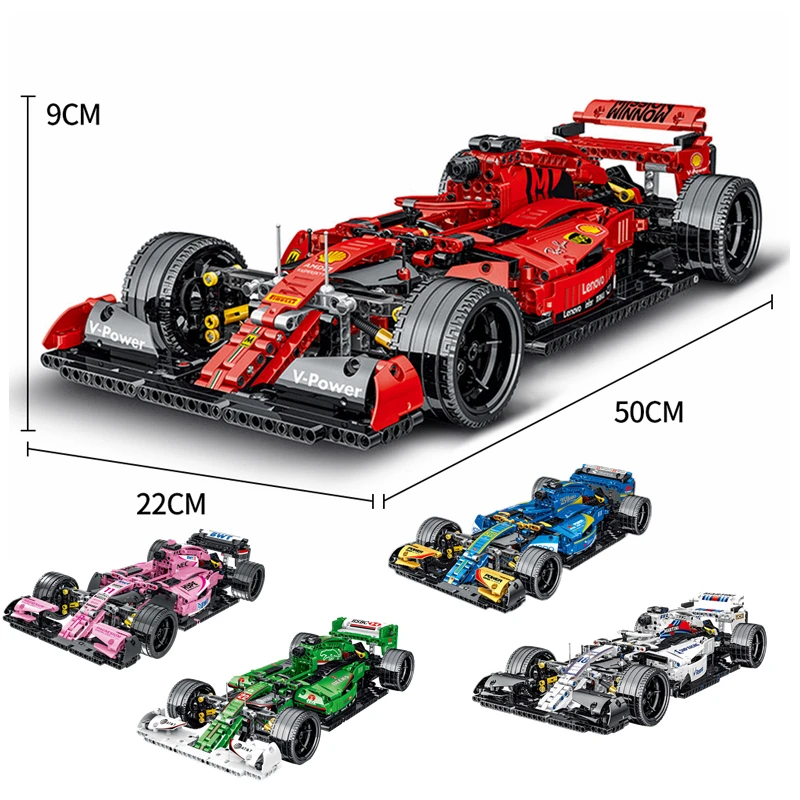 

Техническая серия, моделирование формулы F1, Модель гоночного автомобиля, строительные блоки, кирпичи, creators, автомобили, игрушки для детей, п...