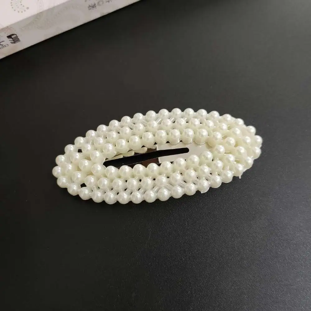

Pearl Hairpin Women Korean Hair Accessories Temperament Elegant Wild Ins Girl Word Clip Adult Side Clip Hairpin Headdress