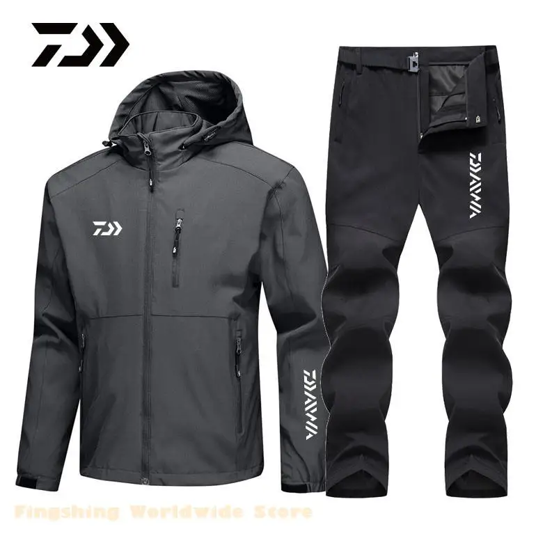 

2021 New Shimanos Fishing Clothing Set Summer Autumn Waterproof Windproof Sport Hiking Fishing Jacket Man Outdoor Hooded Clothes