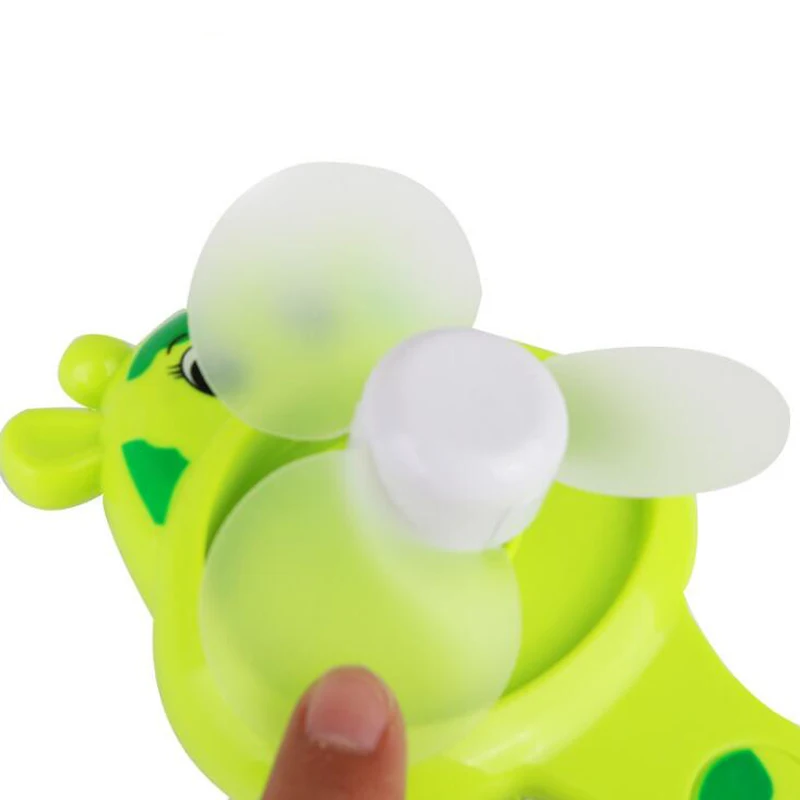 1 шт. пластик ручной коленчатый вентилятор работающий от батареи Портативный на