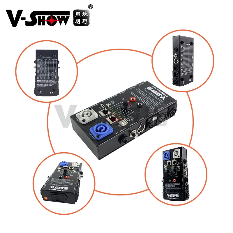 Кабельный тестер Vshow проводной трекер трассировочная Сеть RJ45 3 и 5 контактов XLR 8 Din
