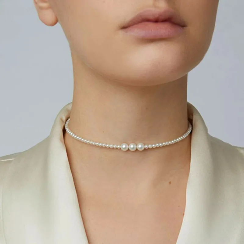 

Ожерелье-чокер в стиле барокко с искусственным жемчугом, высокое качество, женская бижутерия, богемный чокер