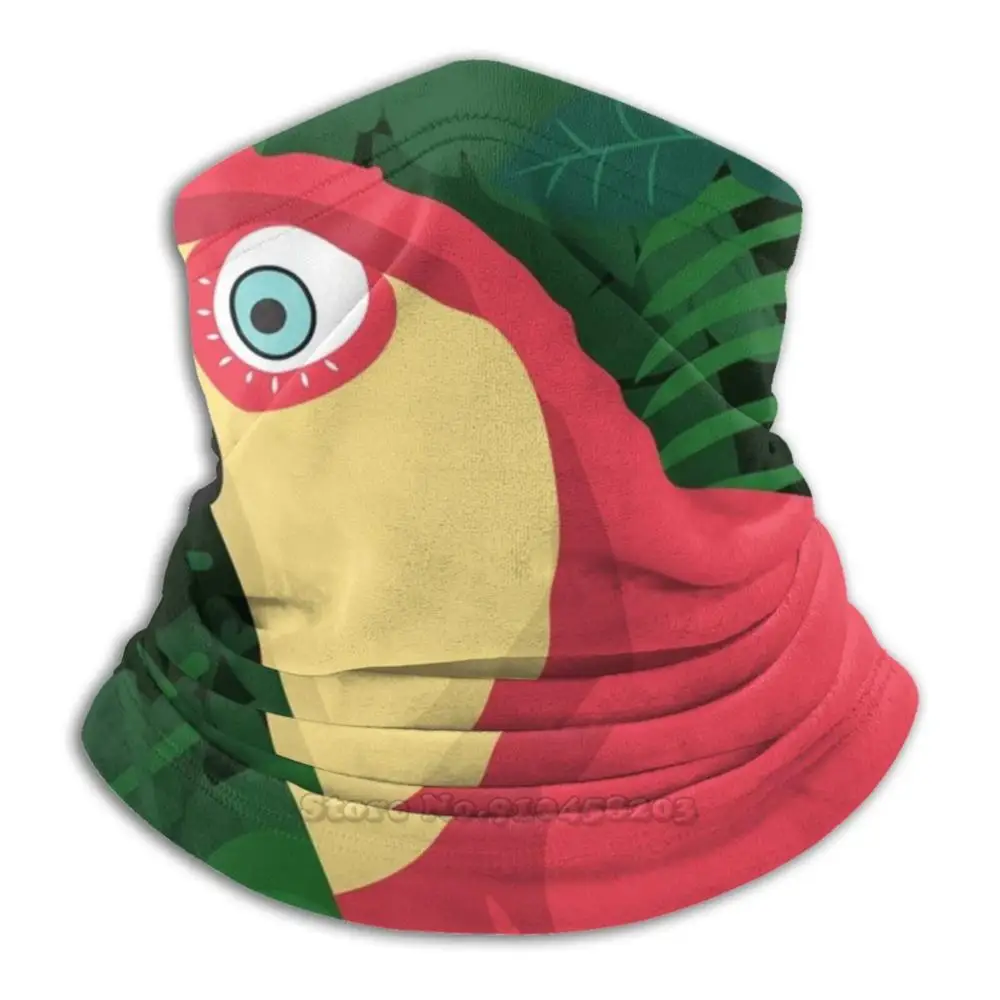 Бандана-шарф в виде попугая яркий с листьями фруктового льда | Шейные платки